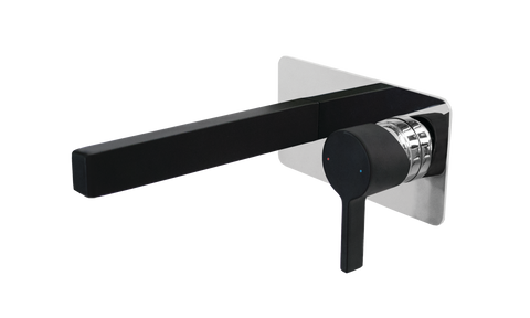 MARTINI WALL BASINSET MATTE BLACK/CHROME