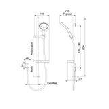 METHVEN Aio Shower Aurajet Rail Chrome AOSRCP