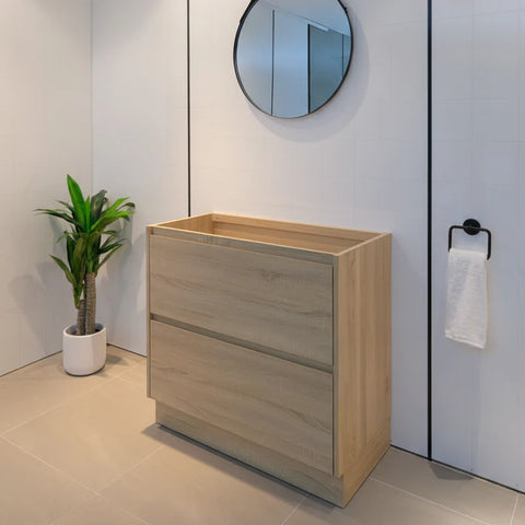 PLYWOOD POLO 1000 LIGHT OAK FLOOR STANDING VANITY - BASE ONLY