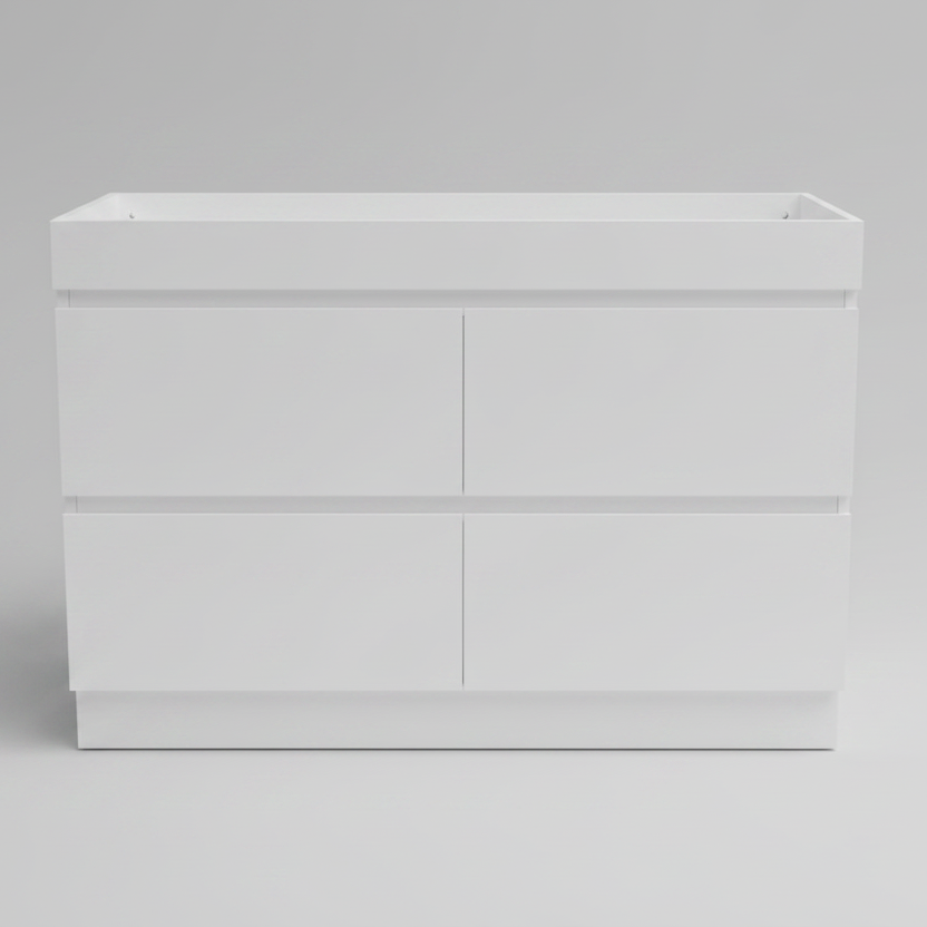 PLYWOOD POLO 1200 WHITE FLOOR STANDING VANITY (SINGLE BASIN) - BASE ONLY