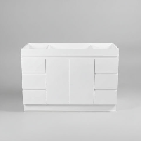 PLYWOOD MADRID 1200 WHITE FLOOR STANDING VANITY - BASE ONLY