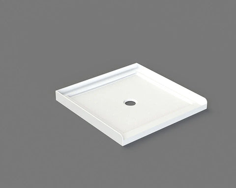 Shower Tray 3-lip Square Centre Waste 1000mm