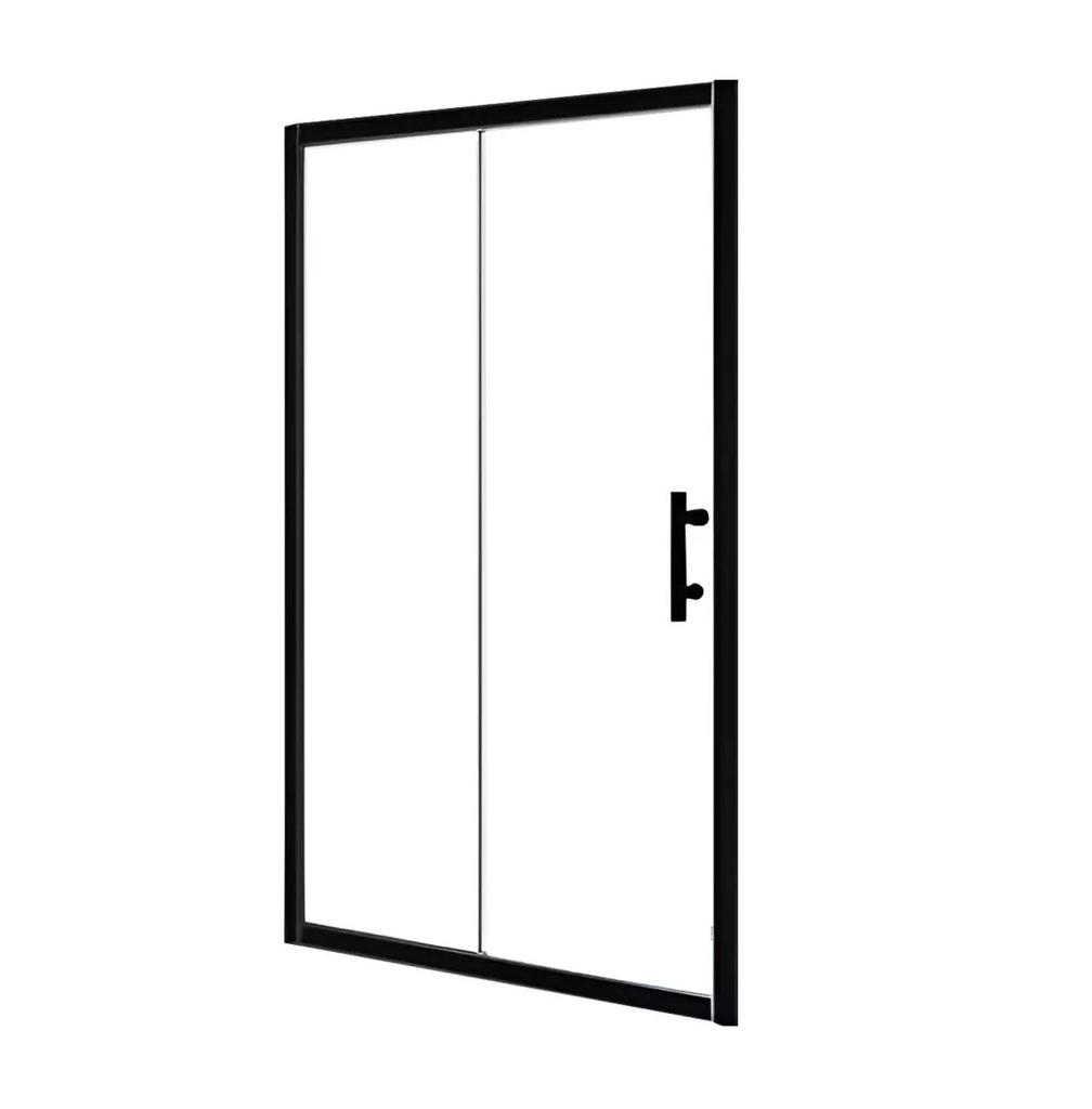 Alcove 1200 Sliding Door Black 6mm Glass Only