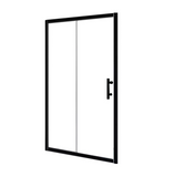Alcove 1200 Sliding Door Black 6mm Glass Only