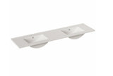 PLYWOOD MADRID 1500 LIGHT OAK FLOOR STANDING VANITY (DOUBLE BASIN) WITH CERAMIC TOP