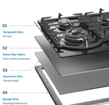 Midea 60cm Gas Cooktop Black Tempered Glass With Timer || 60GH096