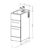Robinhood laundry Drawer W: 350mm, D: 565mm, H: 900-920mm