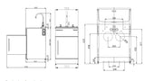 Robinhood laundry White ST3783 565mm wide  x 560mm deep 900mm high