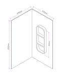Moulded shower liner 900x900