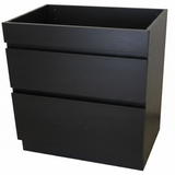 PLYWOOD DARK OAK SLIM VANITY 600x360 WITH CERAMIC TOP