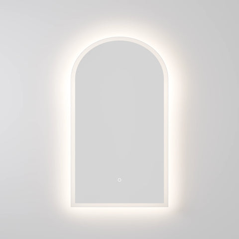 LED mirror Arch 500MM x 900MM RIM with Demister Touch Switch 3 Colours