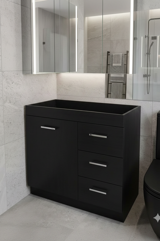 PLYWOOD 750 FLOOR STANDING DARK OAK VANITY - BASE ONLY