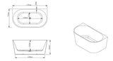 SARA WHITE FREE-STANDING BATHTUB 1700W