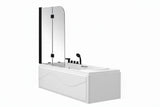 SHOWER OVER BATH SCREEN BLACK - TWO PANELS