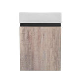 PLYWOOD 400mm BLACK-LIGHTOAK WALLHUNG VANITY WITH CERAMIC TOP