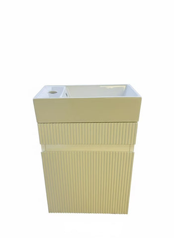 PLYWOOD 400mm MAYA FLUTED WALLHUNG VANITY WITH CERAMIC TOP