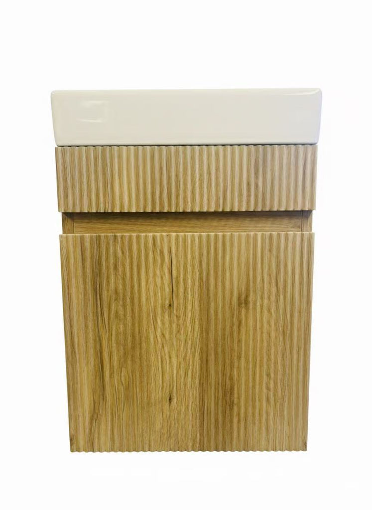PLYWOOD 400 MAYA FLUTED VANITY WALLHUNG WITH CERAMIC TOP
