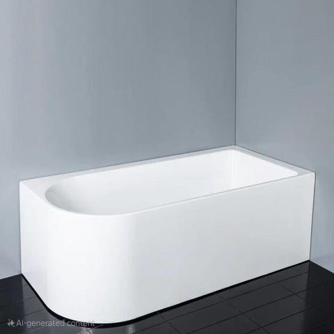 PHOENIX WHITE BACK TO WALL BATHTUB 1700W RIGHT HAND CORNER