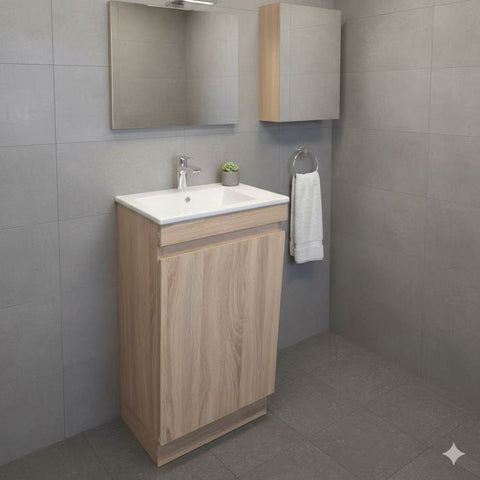 TAYLOR LIGHT OAK FLOORSTANDING VANITY 450MM