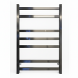 HEATED TOWEL RAIL - GUN METAL 600MM WIDE (7-BAR)