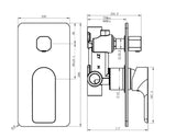PAVIA SHOWER/BATH MIXER WITH DIVERTER BRUSHED NICKEL