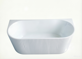 FLUTED WHITE FREE-STANDING BATHTUB 1700W
