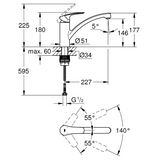 EUROSMART NEW KITCHEN MIXER WITH CHROME