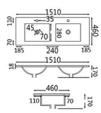 1500 CERAMIC WAVE TOP DOUBLE MATTE WHITE