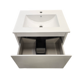 PLYWOOD POLO 600 WHITE FLOOR STANDING VANITY WITH CERAMIC TOP