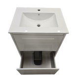 PLYWOOD POLO 750 WHITE FLOOR STANDING VANITY WITH CERAMIC TOP