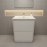 PLYWOOD POLO 750 WHITE FLOOR STANDING VANITY WITH CERAMIC TOP