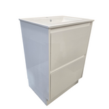 PLYWOOD POLO 600 WHITE FLOOR STANDING VANITY WITH CERAMIC TOP