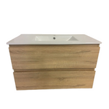 PLYWOOD 900 NELSON LIGHT OAK WALL HUNG VANITY - BASE ONLY
