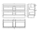 PLYWOOD POLO 1500 WHITE FLOOR STANDING VANITY (SINGLE BASIN) - BASE ONLY