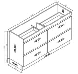 PLYWOOD POLO 1500 WHITE FLOOR STANDING VANITY (SINGLE BASIN) - BASE ONLY