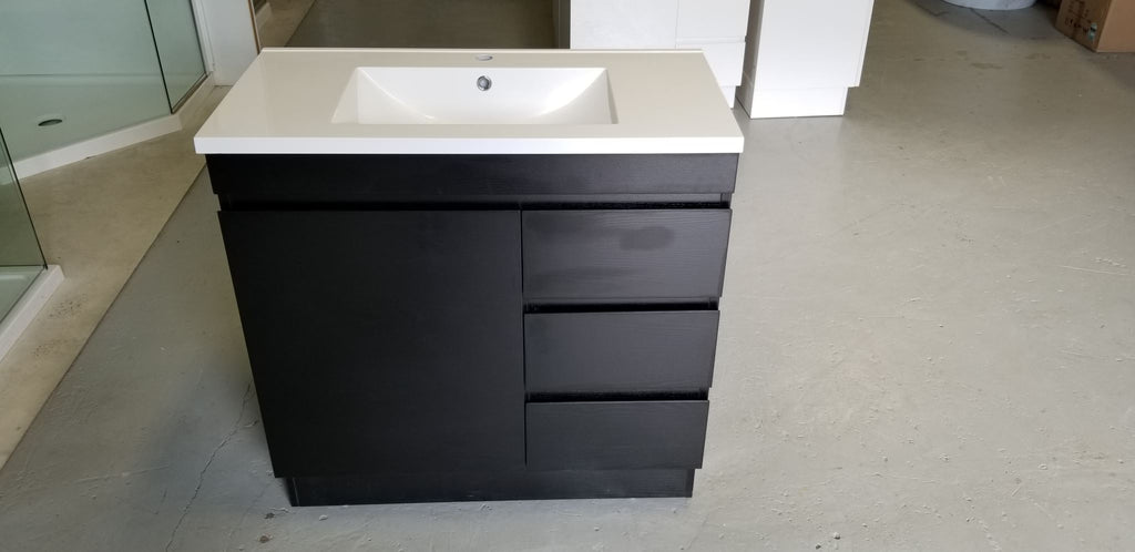 PLYWOOD 750 VANITY FLOOR STANDING WITH CERAMIC TOP - Bathroom Clearance