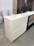 PLYWOOD 1000 WHITE VANITY WITH CERAMIC TOP