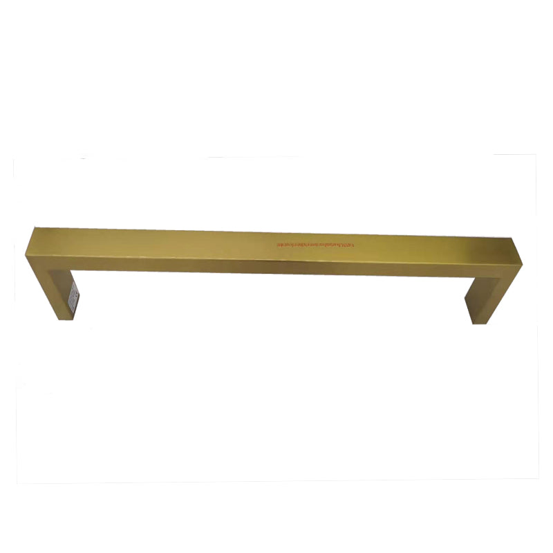 DELUXE HEATED TOWEL RAIL STAINLESS STEEL - BRUSHED GOLD FINISH 1 BAR SQUARE - Bathroom Clearance