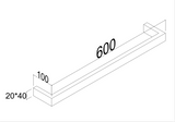 HEATED TOWEL RAIL - BRUSHED NICKEL SQUARE
