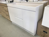 PLYWOOD 1200 WHITE FLOOR STANDING VANITY 2 DRAWERS 2 DOORS - BASE ONLY