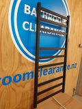 HEATED TOWEL RAIL STAINLESS STEEL - MATTE BLACK FINISH 9 BARS SQUARE