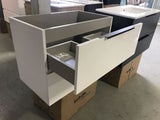 PLYWOOD MATTE WHITE 750 WALLHUNG VANITY WITH HANDLES & CERAMIC TOP