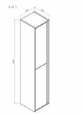 PLYWOOD TALL CABINET DARK OAK