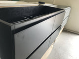 PLYWOOD NELSON 1500 DARKOAK WALL HUNG VANITY (SINGLE BASIN) - BASE ONLY