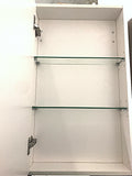 PLYWOOD MIRROR CABINET 450mm 1-Door DARK OAK