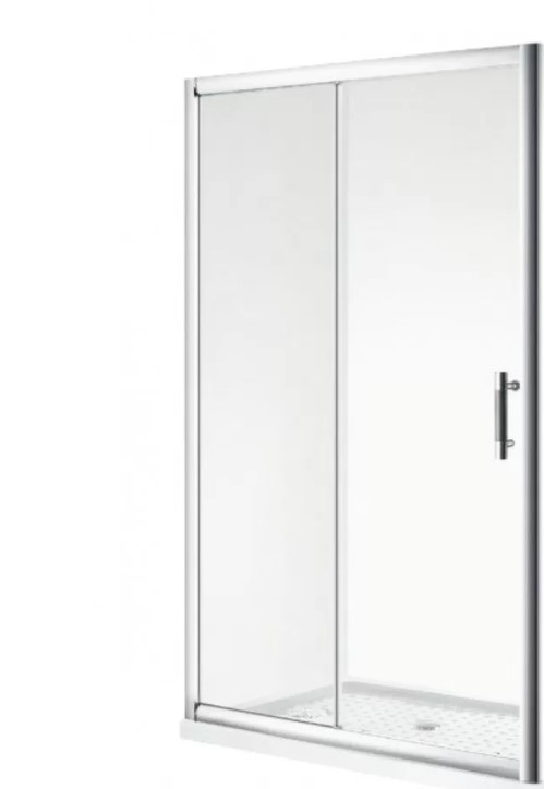 Alcove 1200 x 900 Sliding Chrome Shower Center Waste