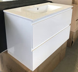 PLYWOOD NELSON 600 WHITE WALL HUNG VANITY - BASE ONLY