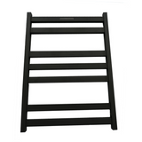 HEATED TOWEL RAIL STAINLESS STEEL - MATTE BLACK FINISH 7 BARS SQUARE - Bathroom Clearance