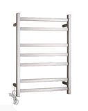 HEATED TOWEL RAIL STAINLESS STEEL - CHROME FINISH 7 BARS SQUARE - Bathroom Clearance