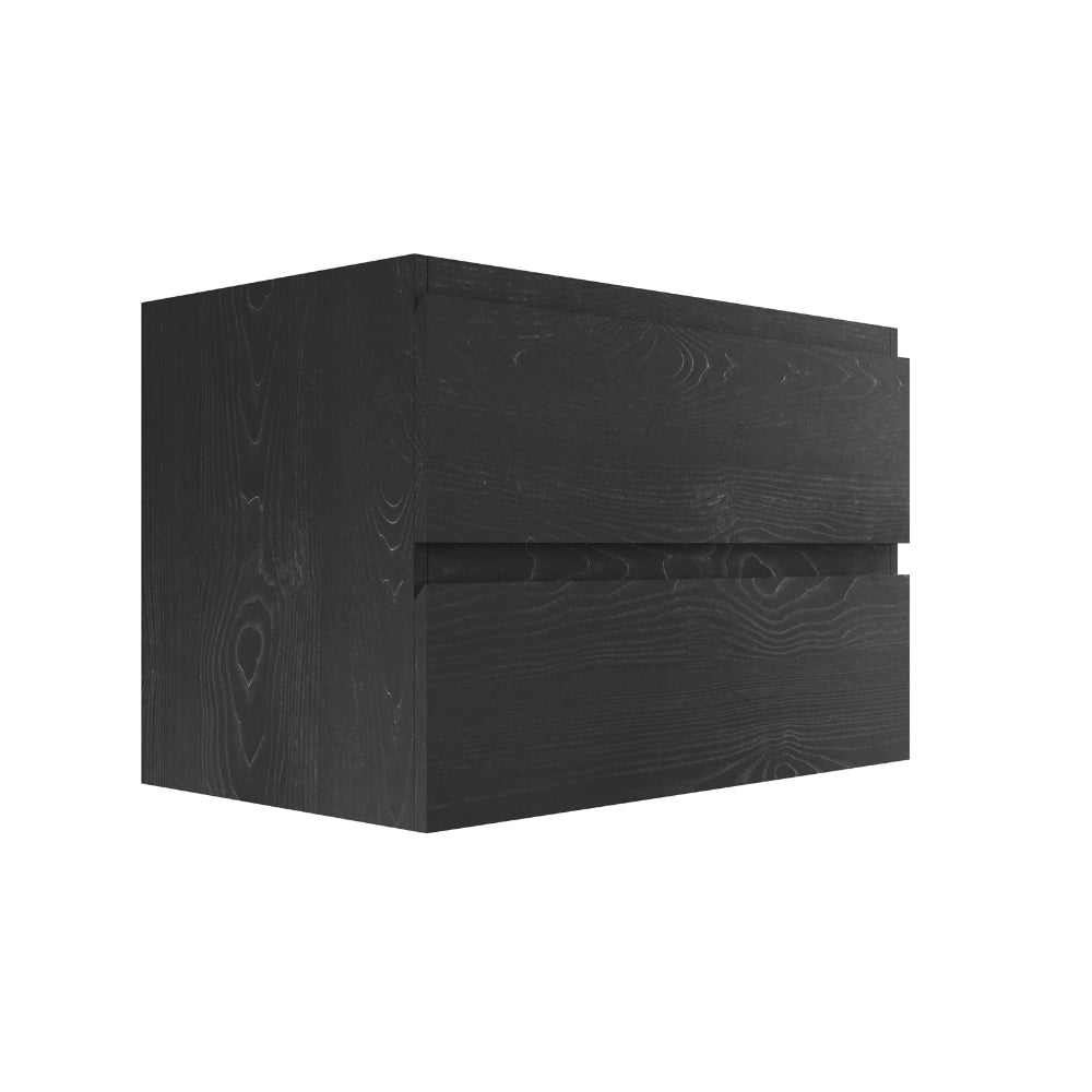 PLYWOOD 600 WALL HUNG VANITY - DARK OAK BASE ONLY